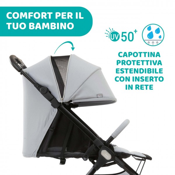 Passeggino Chicco We Cool Grey