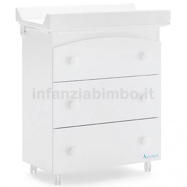 Set Lettino Cassettiera Azzurra Design Web