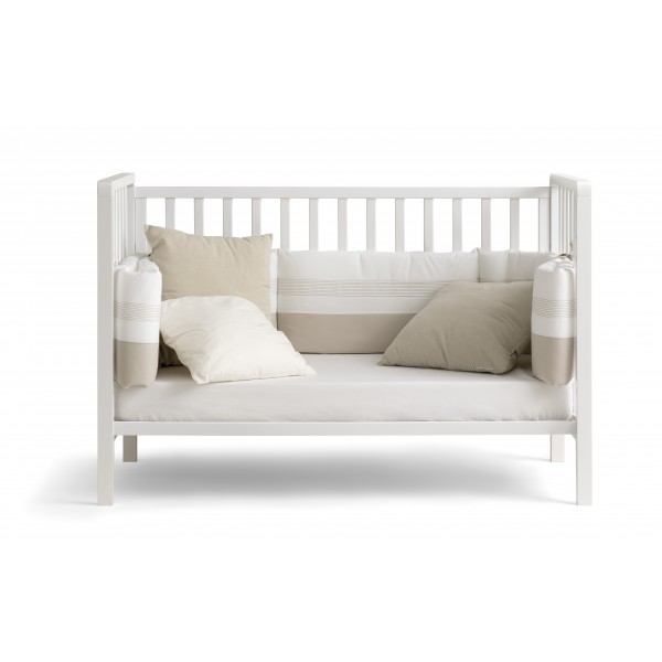 Lettino Evolutivo Co-Sleeping Pali Win Bianco Tortora (Trasformabile da Culla a Lettino a Divanetto a Poltroncina + 2 Materassi + Piumone Paracolpi)