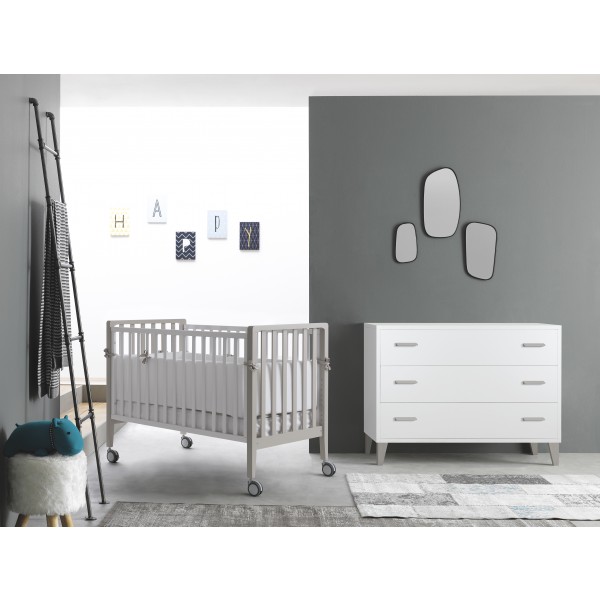 Lettino Evolutivo Co-Sleeping Pali Win Bianco Tortora (Trasformabile da Culla a Lettino a Divanetto a Poltroncina + 2 Materassi + Piumone Paracolpi)