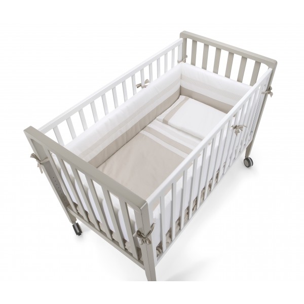 Lettino Evolutivo Co-Sleeping Pali Win Bianco Tortora (Trasformabile da Culla a Lettino a Divanetto a Poltroncina + 2 Materassi + Piumone Paracolpi)