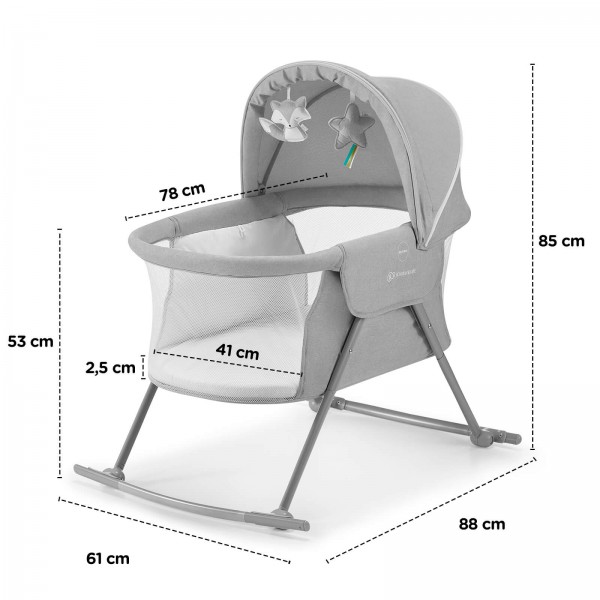 Lettino Culla Kinderkraft Lovi Grey