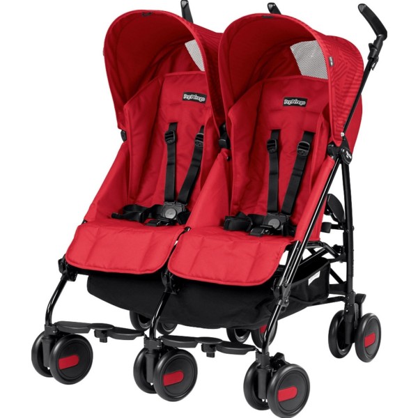 Passeggino Gemellare Peg Perego Pliko Mini Twin Geo Red