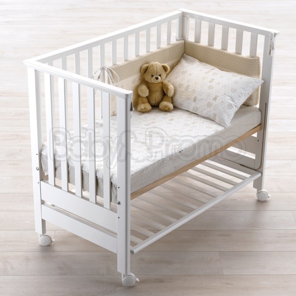 lettino culla contact azzurra design bianco materasso completo piumone bianco tortora