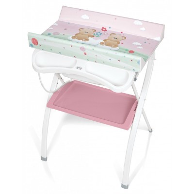 Bagnetto Fasciatoio Brevi Lindo Ergonomico Orso Rosa