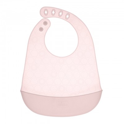 Bavaglino in Silicone Chicco Easy Roll Rosa
