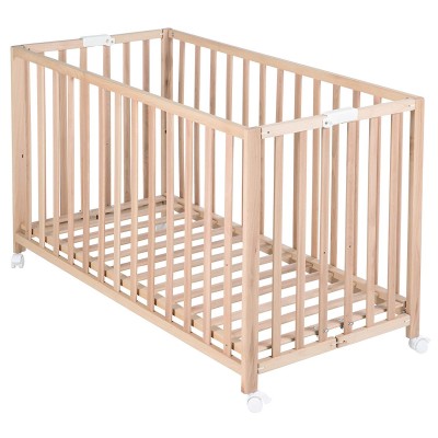roba lettino pieghevole fold up lettino 60x120 cm lettino a sponde in faggio biologico naturale rete regolabile a 3 altezze lettino salvaspazio