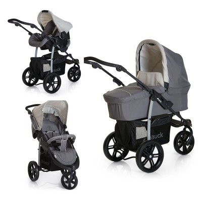 Hauck Trio Set Passeggino A Tre Ruote Con Carrozzina E Ovetto Gruppo 0+ Viper Grigio