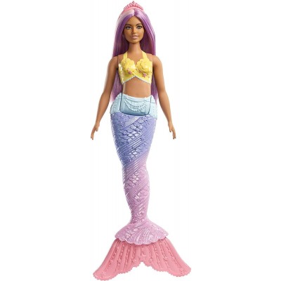  Bambola Barbie Dreamtopia Sirena Coda Arcobaleno Capelli Viola