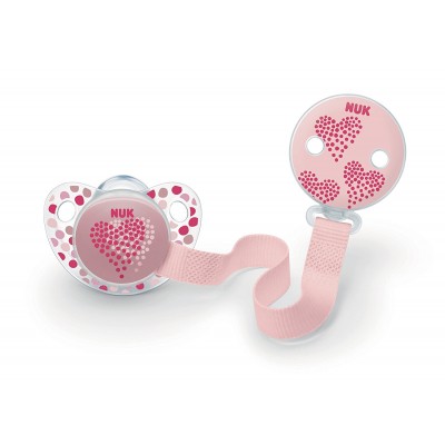 Set Succhietto Nuk Trendline Rosa + Catenella