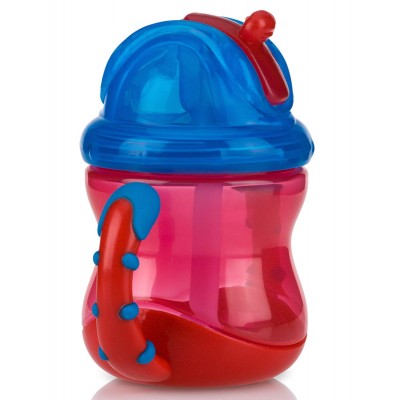 Tazza con Cannuccia Nuby Flip-It 240ml Rosso Blu