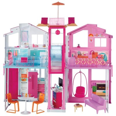 BARBIE LA CASA DI MALIBU CON ACCESSORI E COLORI VIVACI 18 X 41 X 74 5 CM IN OFFERTA