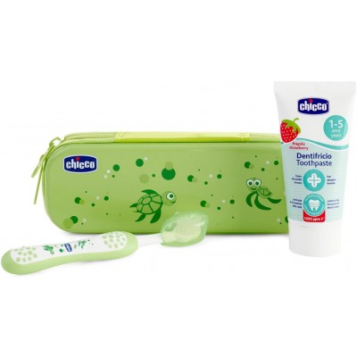 Set Primi Dentini Spazzolino + Dentifricio Chicco Verde 6-36 m