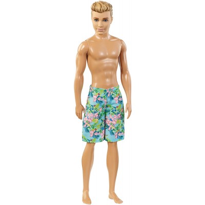 Bambola Barbie Ken Beach Bionda Costume Fiori