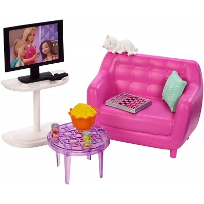 Accessori per Casetta Barbie Soggiorno con Gattino