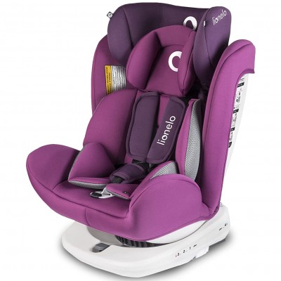 SEGGIOLINO AUTO LIONELO BASTIAAN ISOFIX 360 E TOP TETHER RECLINABILE CON  TETTUCCIO VIOLET 0-36 KG IN OFFERTA