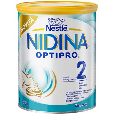 LATTE IN POLVERE NESTLÉ NIDINA 2 OPTIPRO 800 GR IN OFFERTA