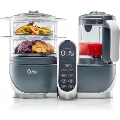 Babymoov Nutribaby+ Cuocipappa Multifunzione 6 in 1 Industrial Grey