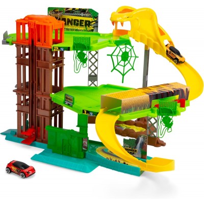 Dickie Toys - Jungle Garage con Auto in Metallo