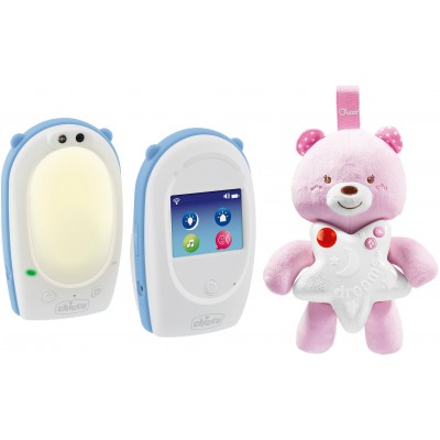 Baby Monitor e Peluche Luminoso Chicco Goodnight Friends Rosa