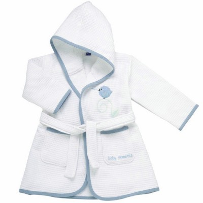 Accappatoio Chicco In Piquet Tenero Uccellino 12m+ Azzurro