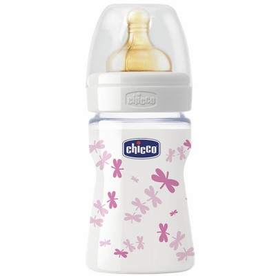 Biberon Chicco Nature Glass 150 ml Tettarella In Caucciù Girl