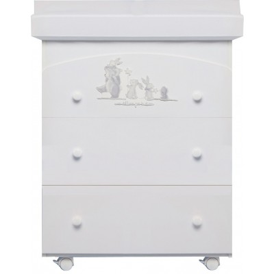 Cassettiera Fasciatoio Chicco Platinum Nuvolette di Latte Bianca