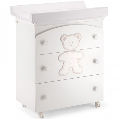 Cassettiera Fasciatoio Pali Tris Loving Bear Bianco