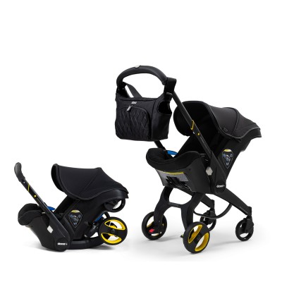 Seggiolino Auto Passeggino Doona 2 In 1 Midnight Limited Edition con Borsa