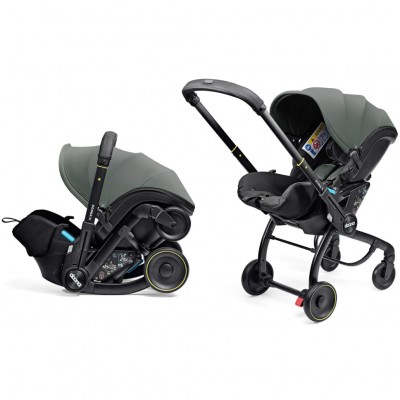 Seggiolino Auto Passeggino Doona X 2 In 1 i-Size R129 Gruppo 0+ Slate Green