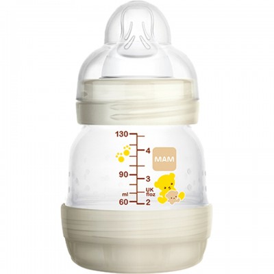 Biberon Mam First Bottle 0m+ 130 ml Nature Meadow Bianco