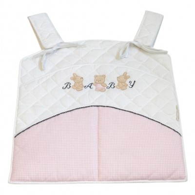 Pannello Portaoggetti Mibb Baby Soft Bianco Rosa
