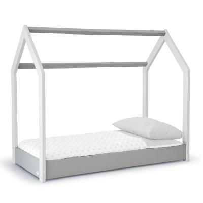 Lettino Montessori Cuoricini Moovie Grigio/Bianco