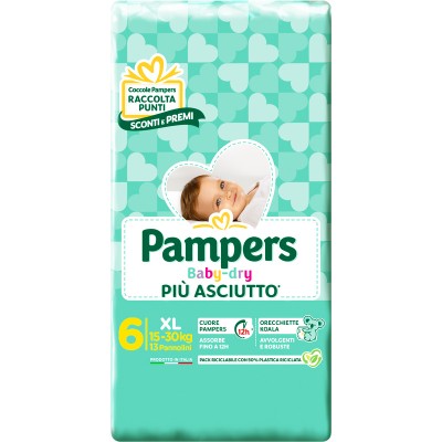 Pannolini Pampers Baby Dry 6 XL 15-30 Kg (13pz)