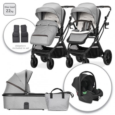 Trio Lorelli Glory Grey + Seggiolino Auto i-Sieze Portata 22 Kg