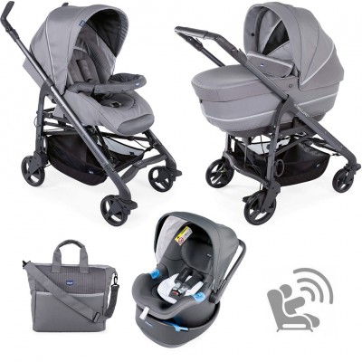 Trio Chicco Love Up Bebe Care Cool Grey