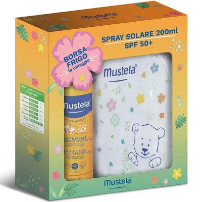 KIT MUSTELA SPRAY SOLARE SPF 50+ 200 ML CON BORSA FRIGO