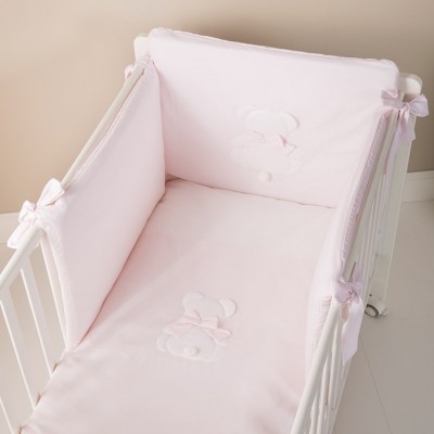 Completo Piumone Sfilabile Nanan 3 pz Fiocco Rosa