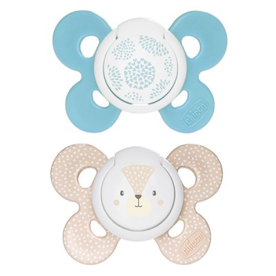 Succhietto Chicco Physio Comfort Silicone 2pz Celeste Beige 6-16m