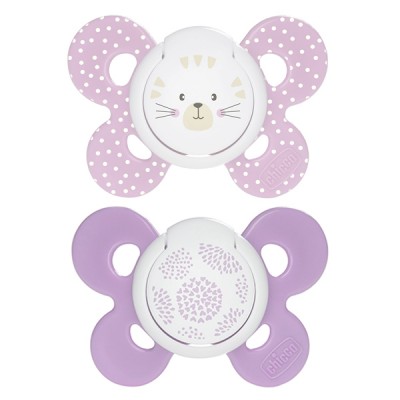 Succhietto Chicco Physio Comfort Silicone 2pz Rosa Lilla 6-16m