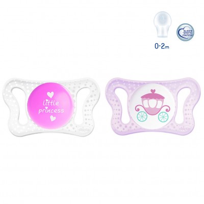 Succhietto Chicco Physio Micrò Girl Silicone 0-2 Mesi