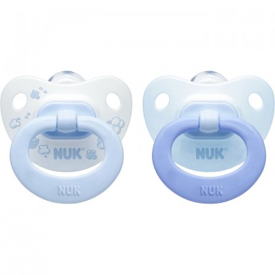 Ciuccio per bambini con rose e blu NUK 2 pezzi in lattice senza BPA 0-6 mesi colore: blu Ciuccio per bambini con rose e blu NUK 2 pezzi in lattice senza BPA 0-6 mesi colore: blu