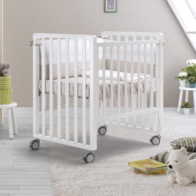 Lettino Evolutivo Co-Sleeping Pali Transformer Bianco (Trasformabile da Culla a Lettino a Divanetto a Poltroncina a Montessoriano + 2 Materassi + Piumone Paracolpi Menta)