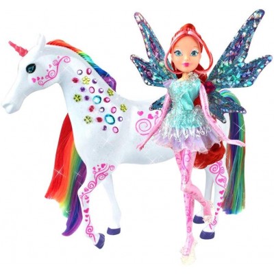 Bambola Winx a Cavallo Bloom Tynix e Elas
