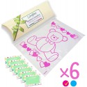 Bustine Corredino Ospedale Lovabear Orso Rosa 6 pz.