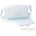 Borsa + Fasciatoio Pasito a Pasito Topito in ecopelle pois Beige /
