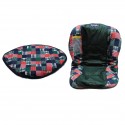 Rivestimento  + Cappottina Seggiolino Auto Ovetto Pam Green Scacchi /