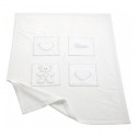 Copertina Pile Lettino Loving Bear Pali Bianco