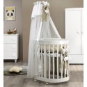 Culla Trasformabile in Lettino Co-Sleep Montessori Cuoricini Leonardo Bianco