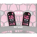 Copri Cinture Brevi per Passeggino Mini Large Rosa Gufi